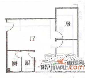 侨诚花园冬日苑2室2厅1卫75㎡户型图