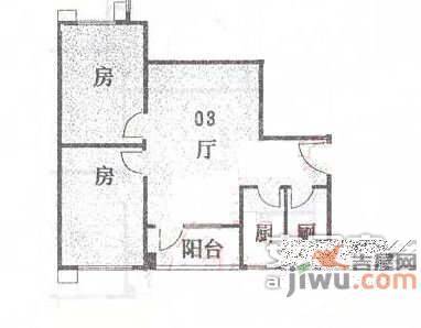 侨诚花园冬日苑2室2厅1卫75㎡户型图