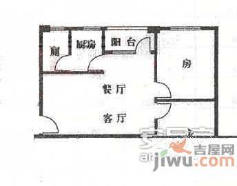 侨诚花园冬日苑2室2厅1卫75㎡户型图