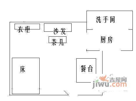 金穗大厦1室0厅1卫户型图