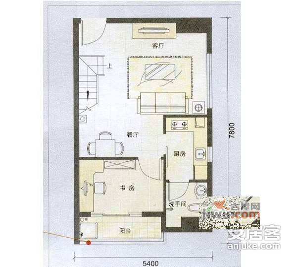 铂林国际公寓2室2厅2卫户型图