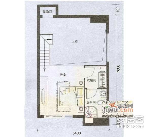 铂林国际公寓2室2厅2卫户型图