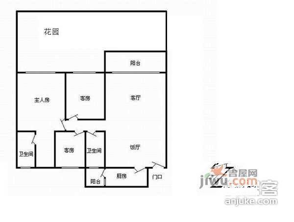 华南碧桂园漾翠苑3室2厅2卫户型图