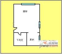 珠江广场1室0厅1卫户型图