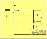 珠江广场1室1厅1卫30㎡户型图