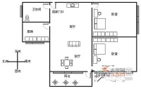 淘金北小区3室1厅1卫96㎡户型图