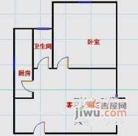 淘金北小区1室0厅1卫户型图