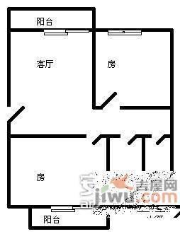 淘金北小区2室1厅1卫85㎡户型图