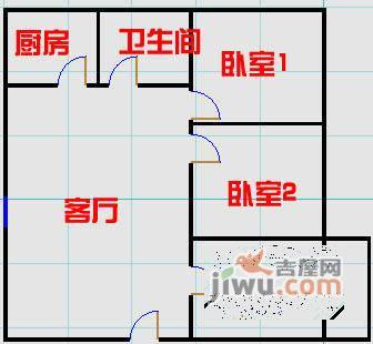 淘金北小区3室1厅1卫96㎡户型图