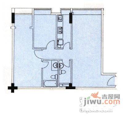 尚河居1室1厅1卫50㎡户型图