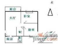 顺德碧桂园听涛居2室2厅1卫78㎡户型图