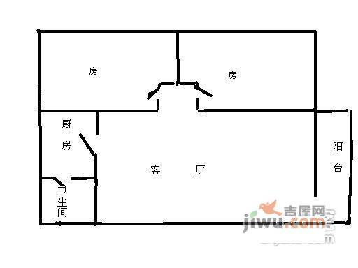 怡康花园2室2厅1卫户型图