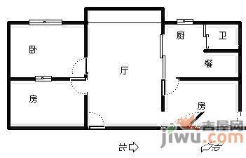 雅致苑3室2厅1卫100㎡户型图