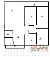 富丽花园4室2厅2卫110㎡户型图