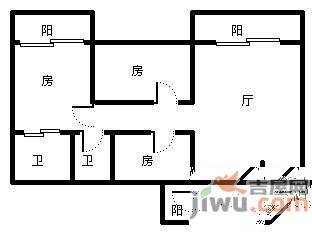 艺景名苑3室2厅1卫户型图