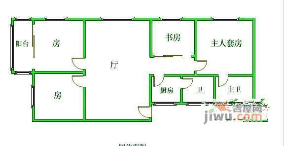 中山一路小区4室2厅2卫129㎡户型图