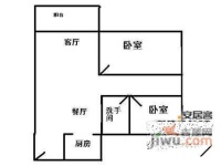 华进明苑2室1厅1卫65㎡户型图