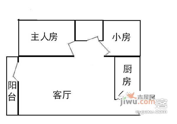 金晖花苑2室2厅1卫81㎡户型图