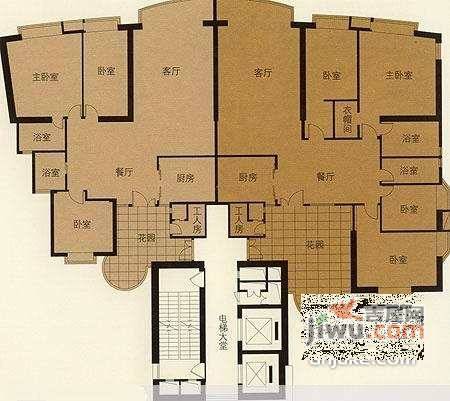 中信君庭3室2厅2卫250㎡户型图