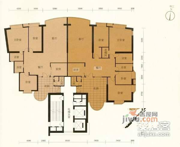 中信君庭4室2厅3卫426㎡户型图