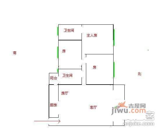 凯旋国际小区4室2厅2卫143㎡户型图