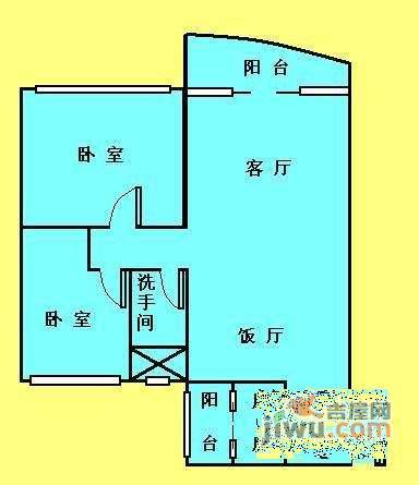 顺景雅苑2室2厅1卫76㎡户型图