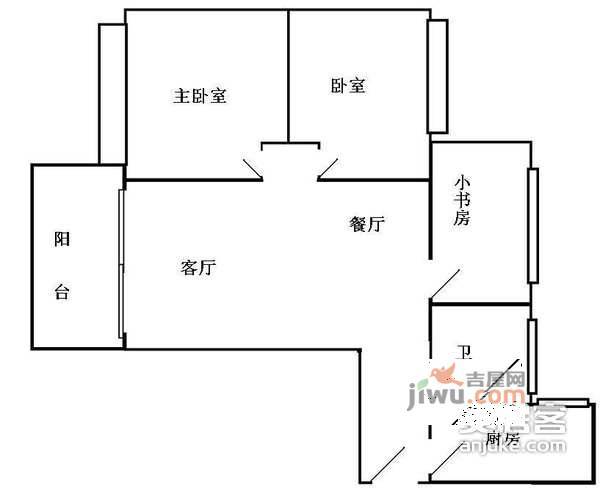 顺景雅苑3室2厅1卫81㎡户型图