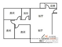 爱都铭轩3室2厅1卫户型图