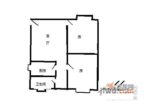 银燕大厦2室2厅1卫120㎡户型图