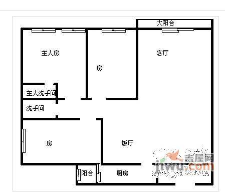 淘金大厦3室2厅2卫101㎡户型图