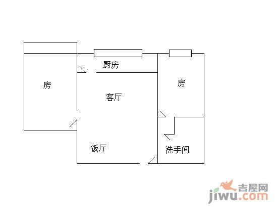 淘金大厦2室1厅1卫90㎡户型图