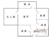 金沙湾花园3室2厅2卫104㎡户型图