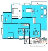 蓝色康园4室2厅2卫155㎡户型图