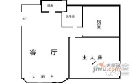 蓝色康园2室1厅1卫74㎡户型图