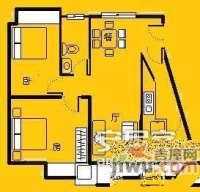 蓝色康园2室2厅2卫户型图