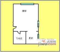 蓝色康园1室0厅1卫40㎡户型图