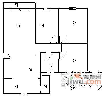 松园里小区3室2厅2卫113㎡户型图