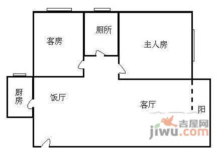 翰林1+12室2厅1卫93㎡户型图