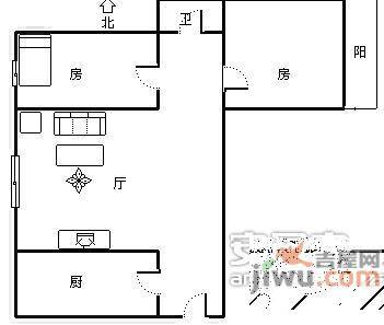 翰林1+12室1厅1卫83㎡户型图