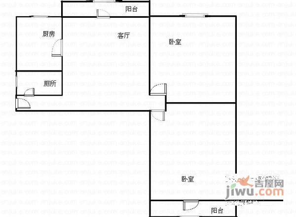 翰林1+12室1厅1卫83㎡户型图