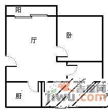 富丽广场2室1厅1卫户型图