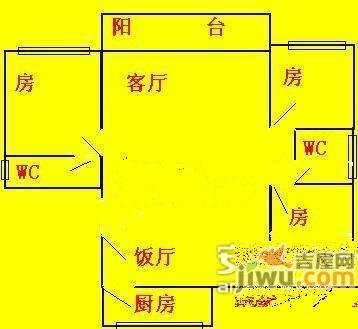 翠竹苑3室1厅1卫户型图