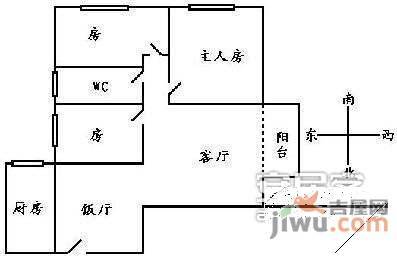 翠竹苑3室2厅1卫户型图