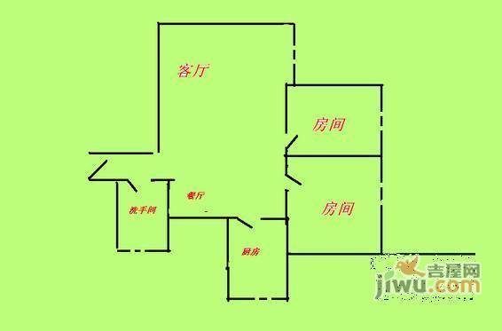 南天广场2室1厅1卫80㎡户型图