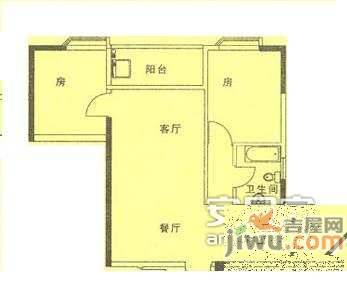 赛拉维小区2室1厅1卫70㎡户型图