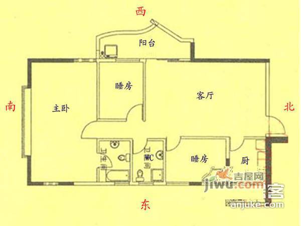 赛拉维小区3室2厅2卫户型图