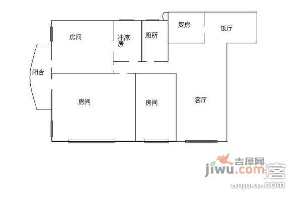 金丽楼3室1厅1卫户型图