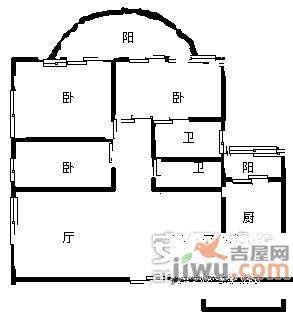 金丽楼3室2厅2卫113㎡户型图