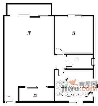 金丽楼2室1厅1卫76㎡户型图