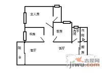 富景花园3室2厅1卫98㎡户型图